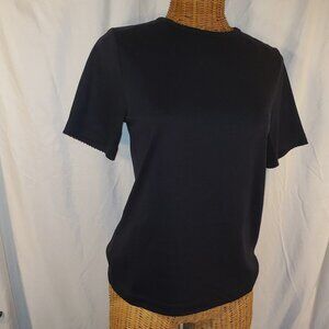 Two Traditions Country Collection Black & Tan 3/4 Sleeve Tunic Tops - S/P